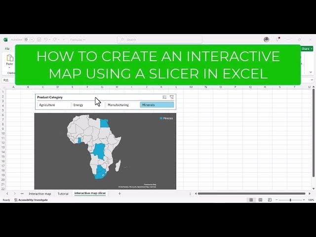 Video thumbnail for HOW TO CREATE AN INTERACTIVE MAP USING A SLICER IN EXCEL