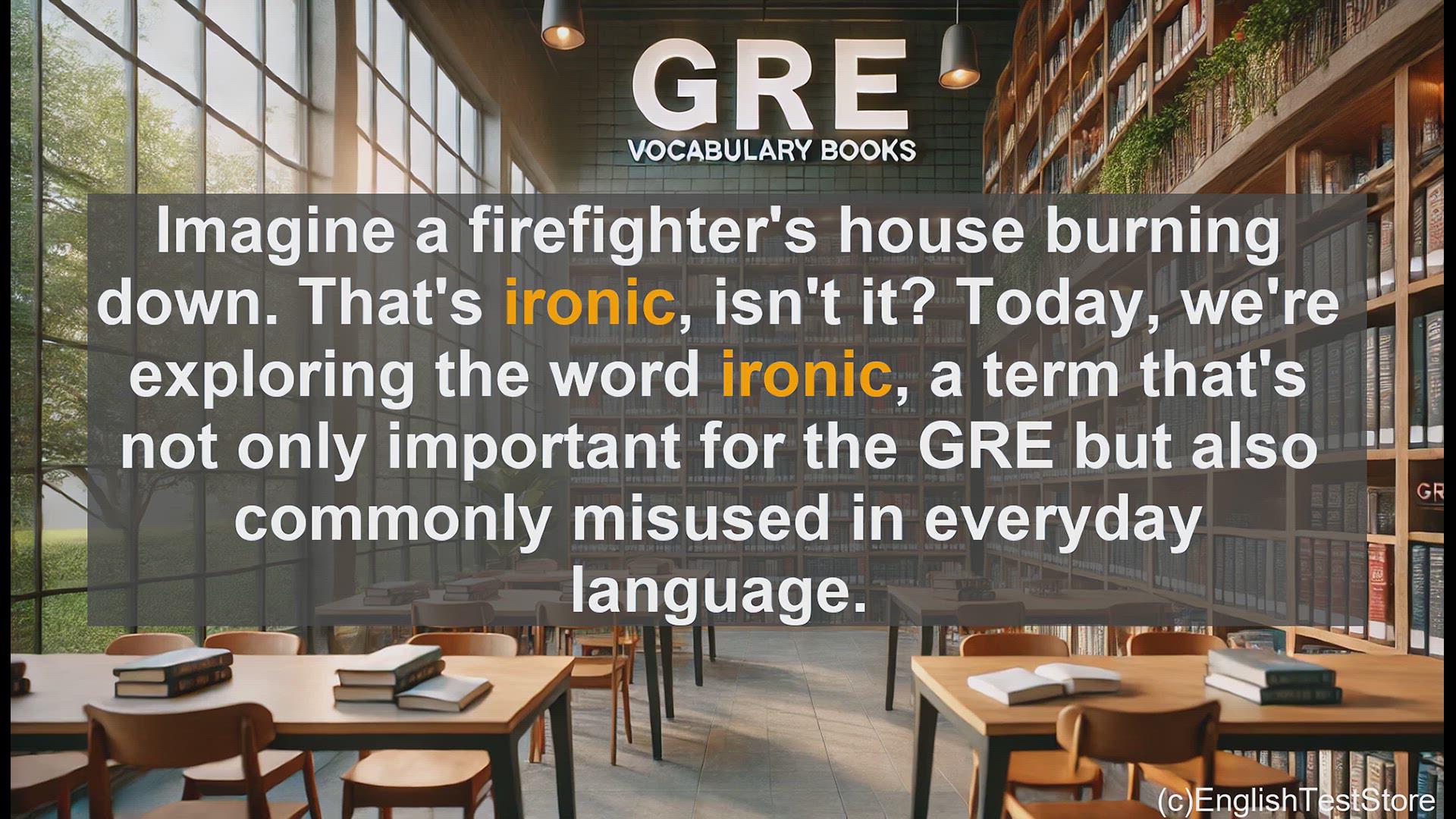'Video thumbnail for GRE Vocabulary Lesson: Unraveling the Concept of Irony - A Closer Look'