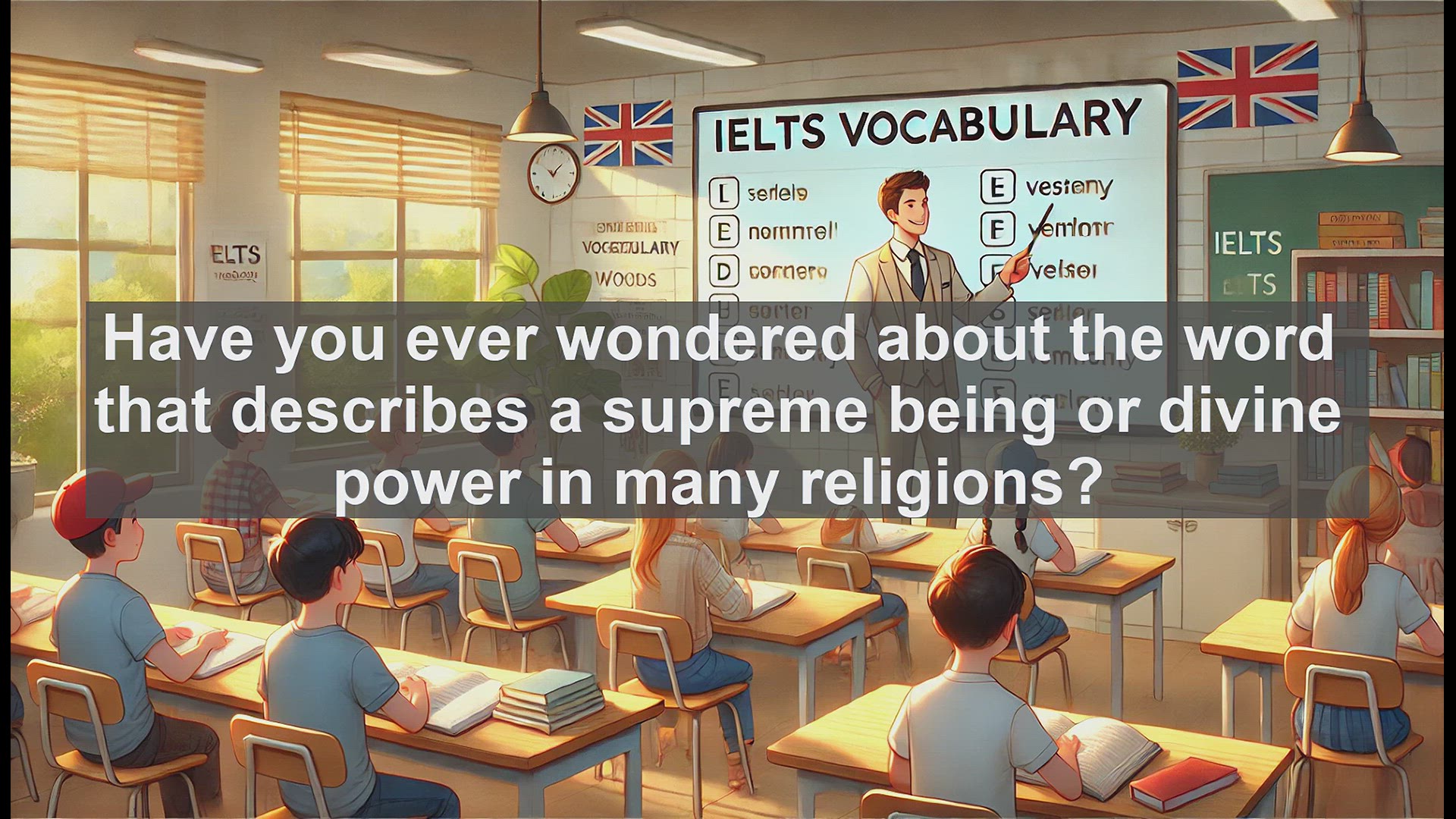'Video thumbnail for 2500 Must Know IELTS 5.5 Vocabulary - Understanding the Word 'God' in English: IELTS Vocabulary Guide'