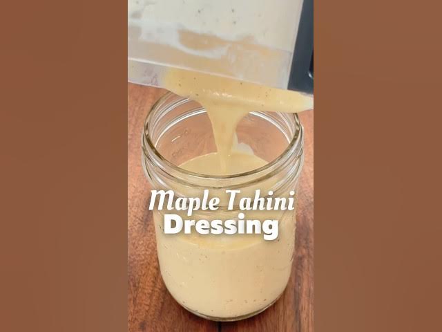 Video thumbnail for 🥗 Easy Maple Tahini Dressing | Creamy, Heart Healthy & Low Sugar #shorts