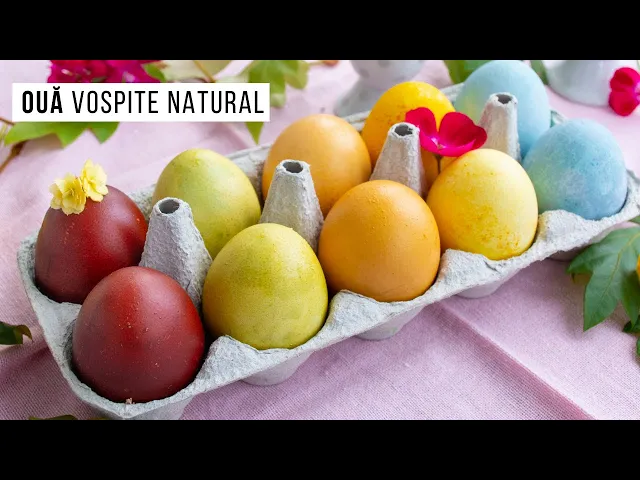 'Video thumbnail for 🔴🟡🔵 OUĂ de Paști VOPSITE NATURAL cu ingrediente simple 👉 coji de ceapă, turmeric și sfeclă roșie'