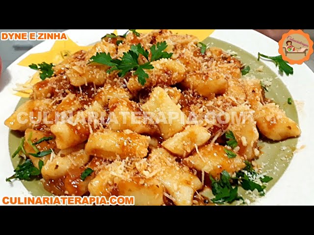 'Video thumbnail for Nhoque de batata feito em casa - Culinária Terapia por Dyne e Zinha'