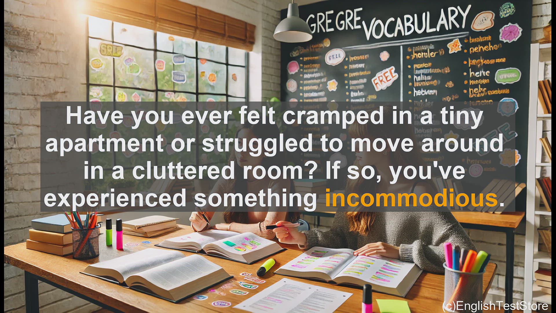 'Video thumbnail for GRE Vocabulary Lesson: Exploring the GRE Vocabulary Word - Incommodious'