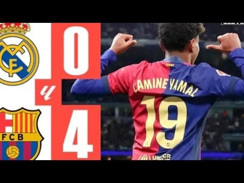 Video thumbnail for Real Madrid vs Barcelona 0-4-All Goals Extended Highlights 2024 HD