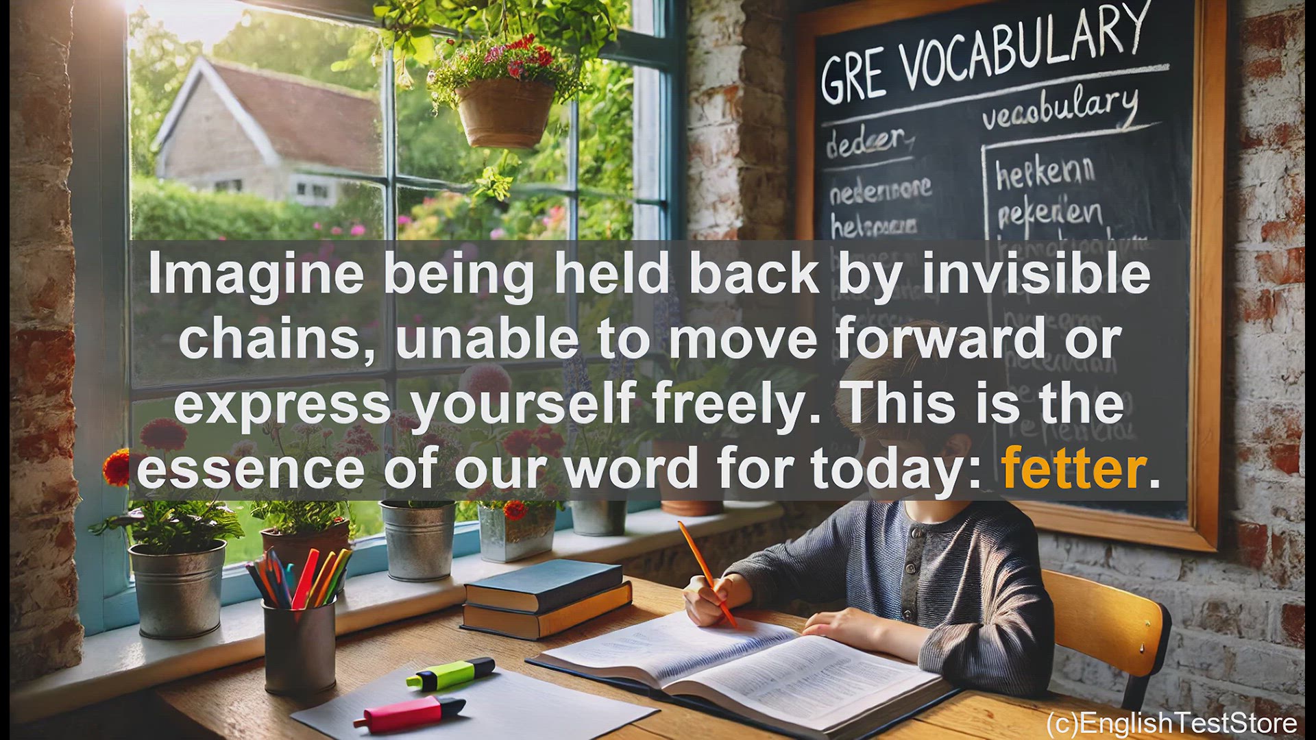 'Video thumbnail for GRE Vocabulary Lesson: Fetter - Chains of Limitation and Restraint'