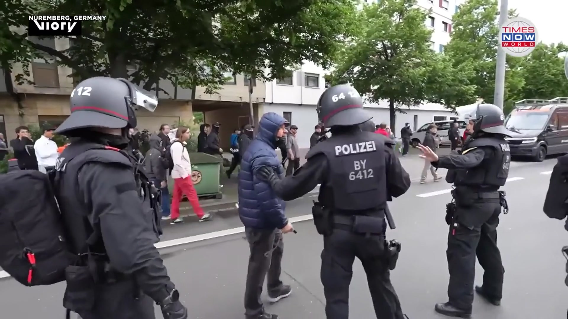'Video thumbnail for "Merz Drags Germany to War!" – Furious Protesters Clash With Antifa in Bavaria! | Times Now World'