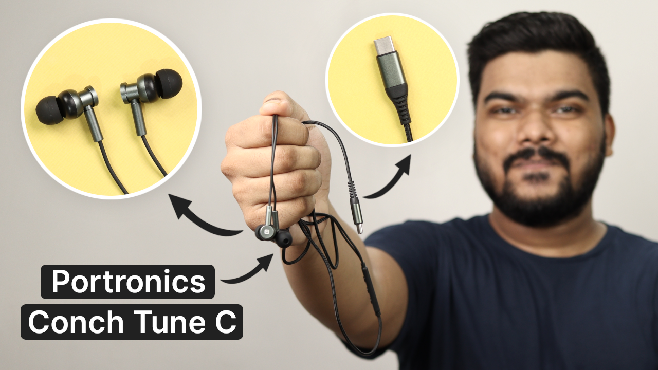 'Video thumbnail for Type C Wired Earphones in Budget | Portronics Conch Tune C Review'