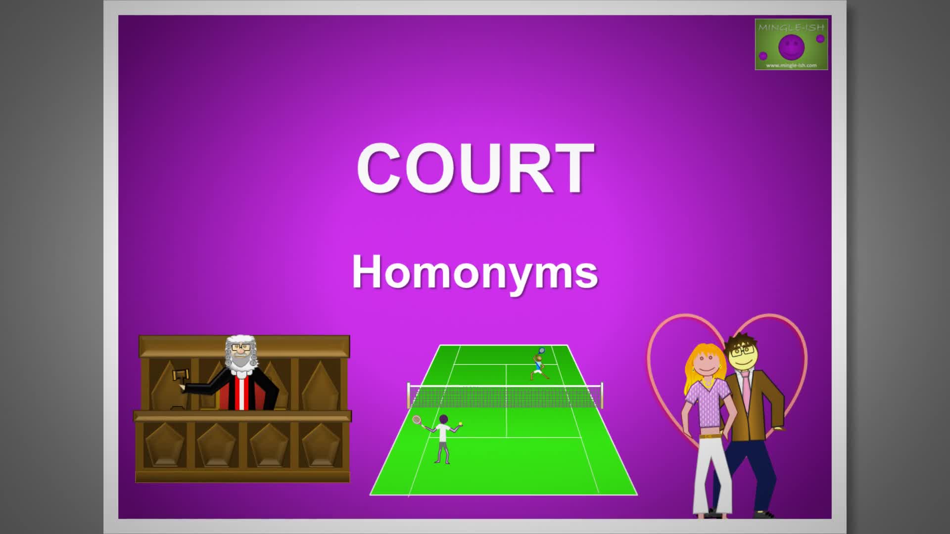 'Video thumbnail for Court and Its Meanings: Homonyms Explained'
