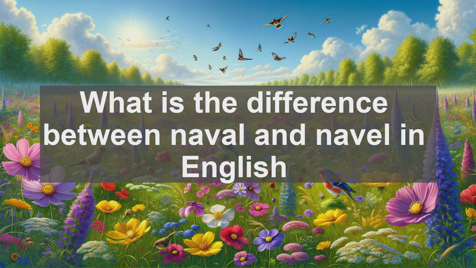 'Video thumbnail for What is the difference between naval and navel in English?'