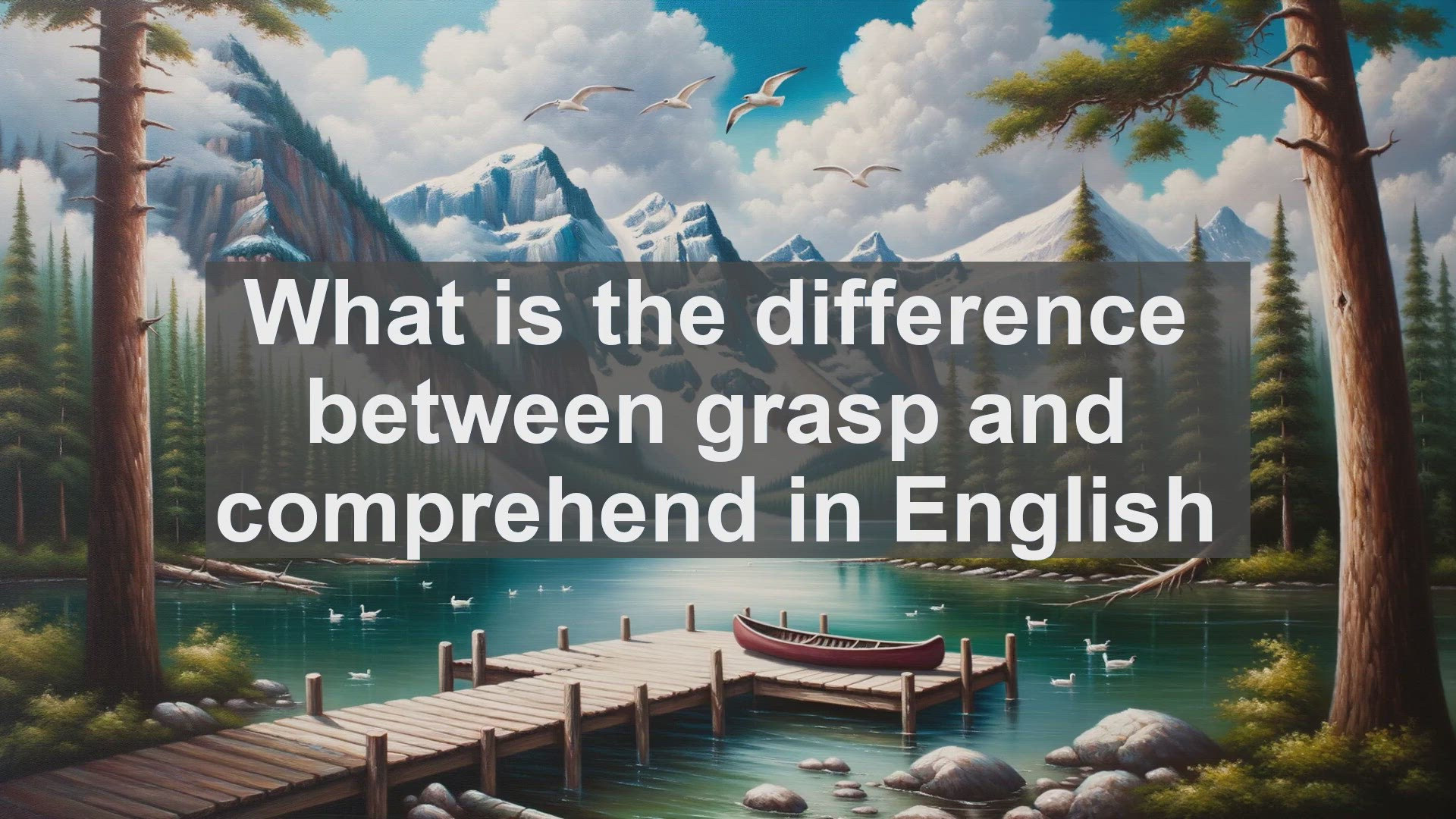 'Video thumbnail for What is the difference between grasp and comprehend in English?'