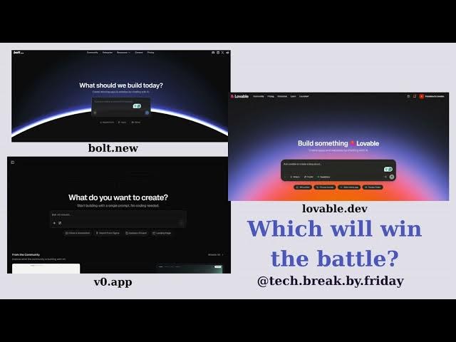 Video thumbnail for Episode 31: Bolt.new vs Lovable vs V0: Which AI App Builder Is Best for Your Project?