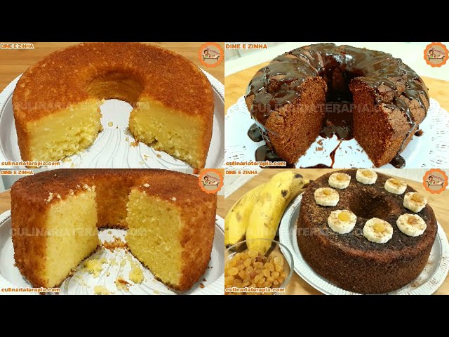'Video thumbnail for RECEITAS DE 4 BOLOS SEM GLÚTEN SEM LACTOSE - Culinária Terapia por Dyne e Zinha'