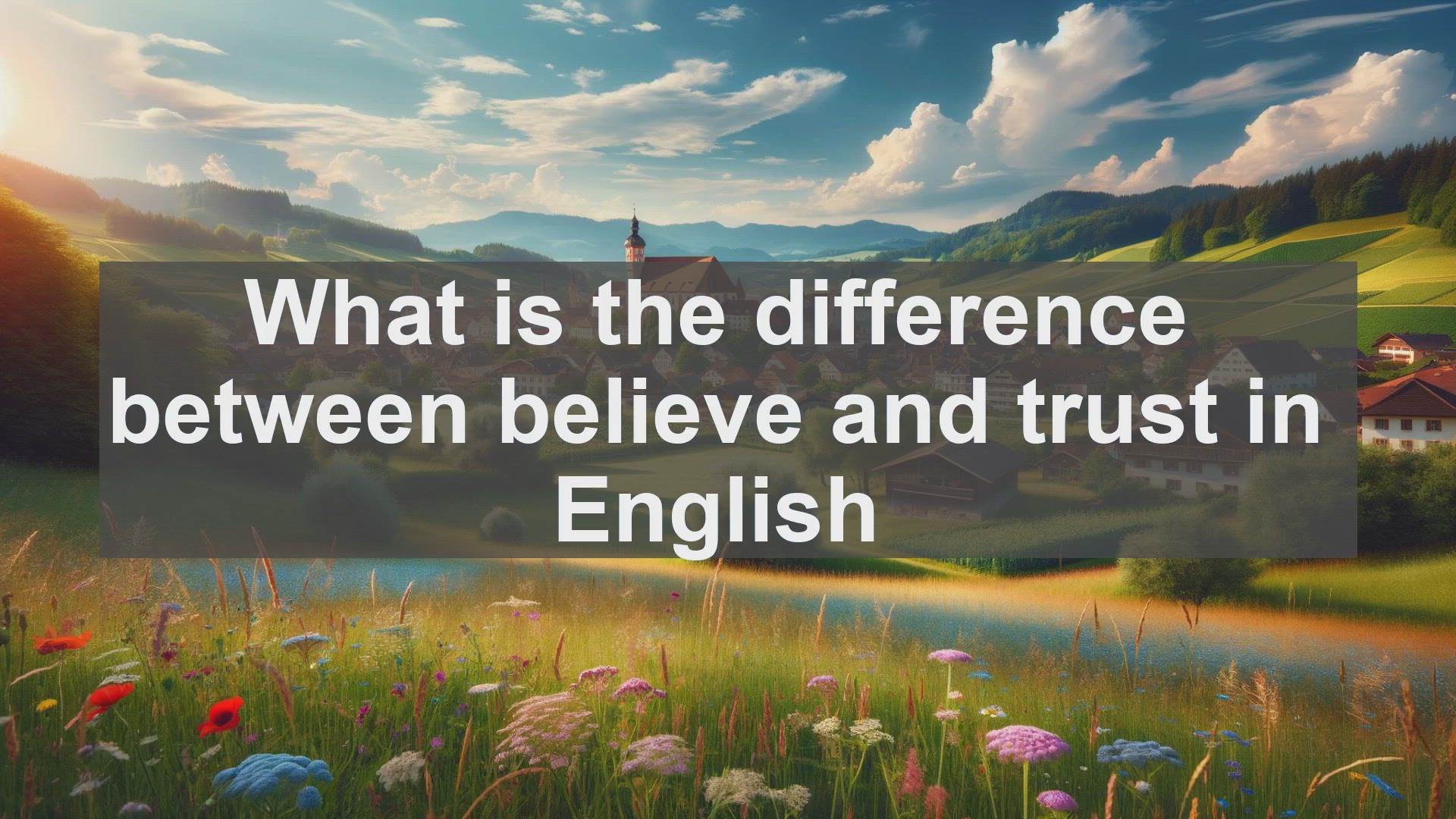 'Video thumbnail for What is the difference between believe and trust in English?'