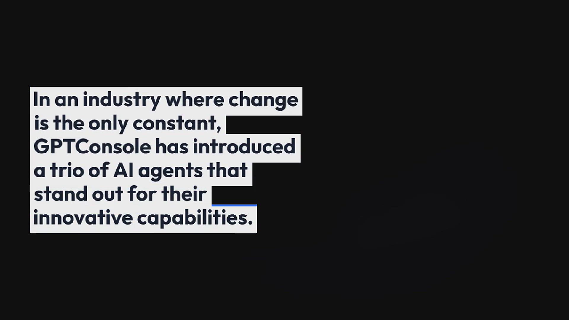 'Video thumbnail for A Paradigm Shift in Software Development: GPTConsole’s AI Agents Open New Horizons'