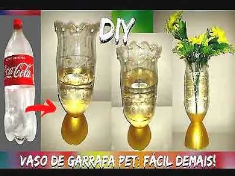 'Video thumbnail for Como faze Vasos com garrafa pet'