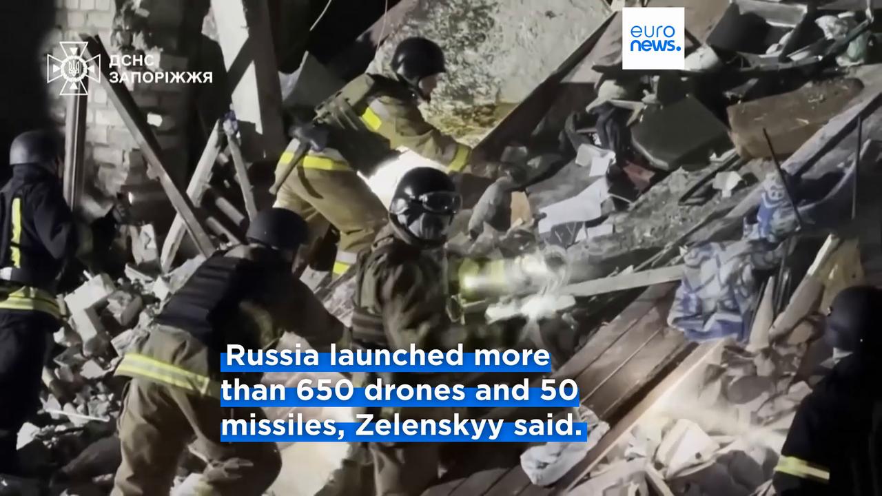 Video thumbnail for Three dead in Russian strikes as Moscow continues attacks on Ukraine's power grid