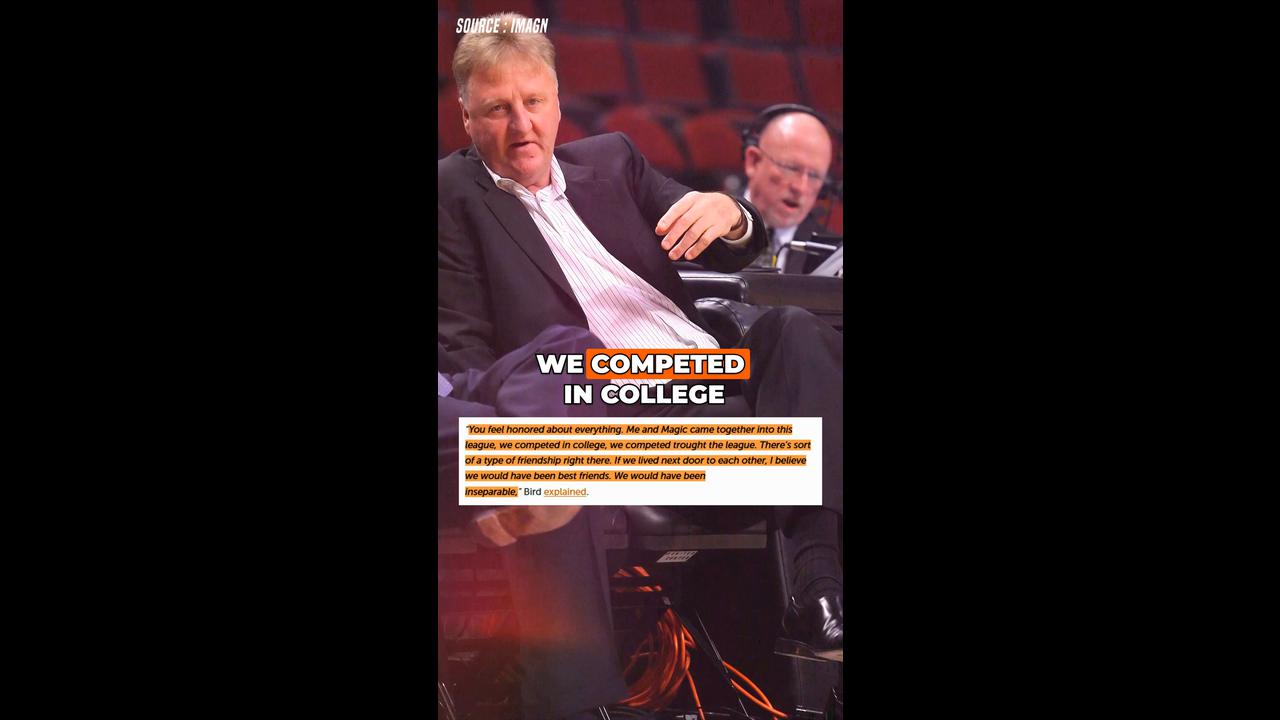 Video thumbnail for Larry Bird Believed He and Magic Johnson Would’ve Been Inseparable Growing Up