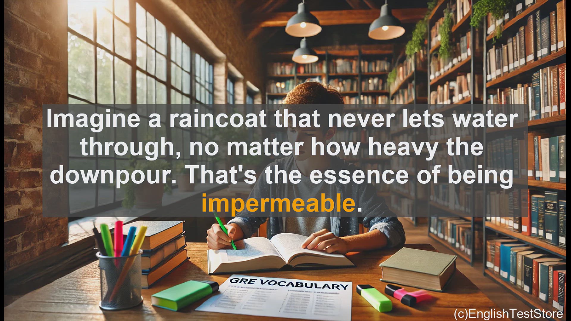 'Video thumbnail for GRE Vocabulary Lesson: Exploring the Impermeable - A GRE Vocabulary Lesson'