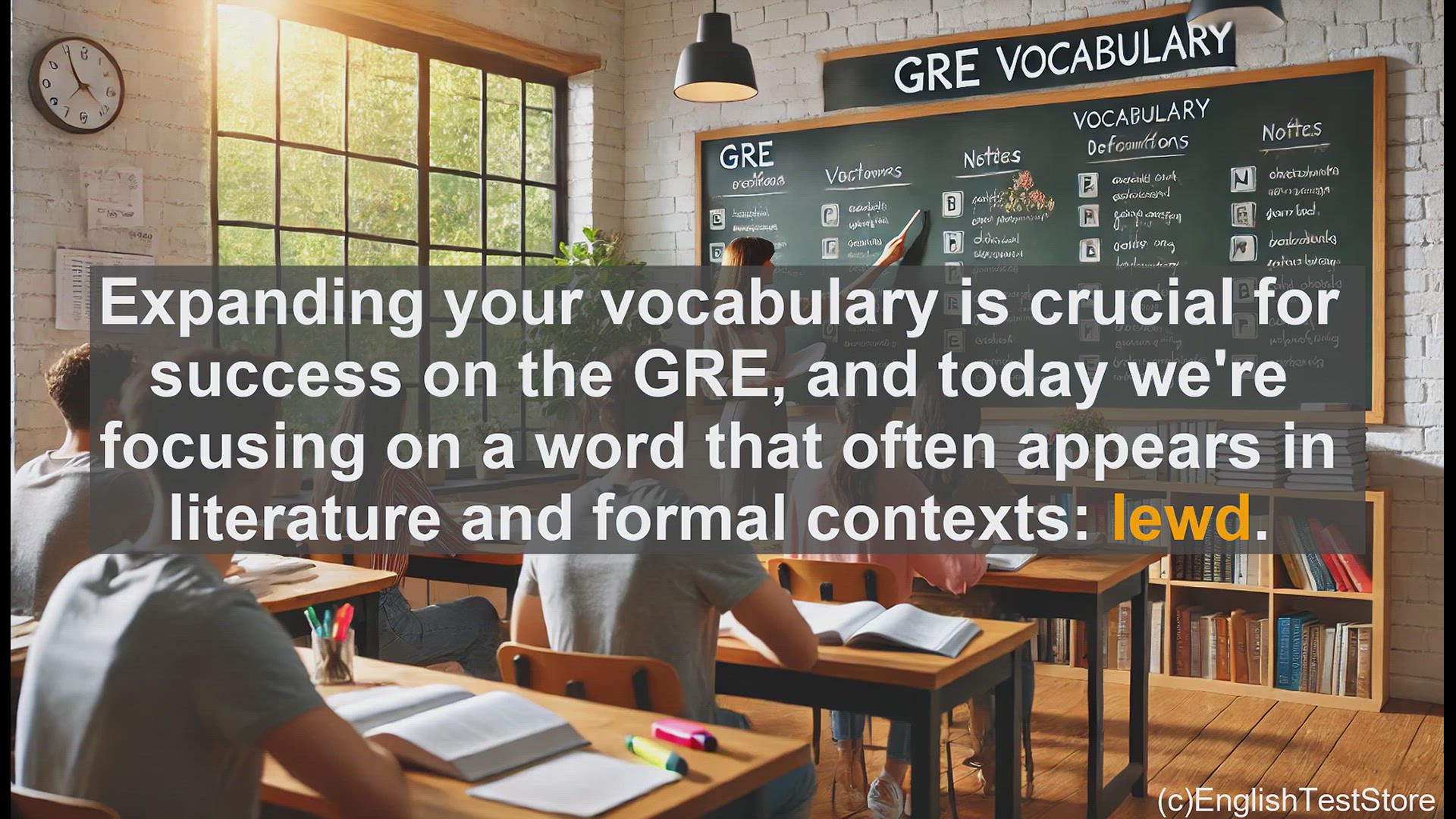 'Video thumbnail for GRE Vocabulary Lesson: Mastering the Meaning of 'Lewd' for GRE Success'