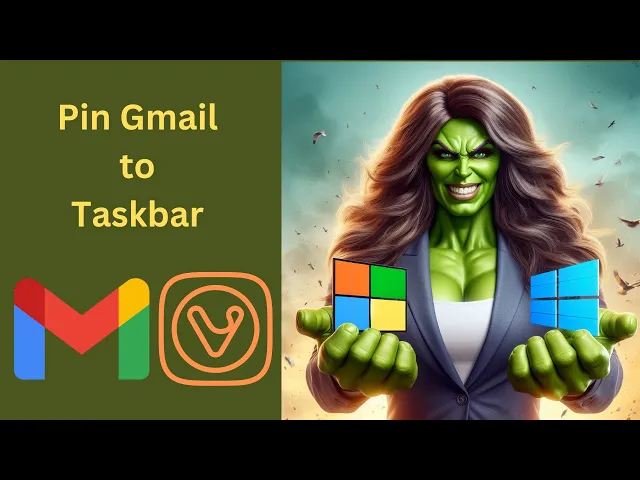 'Video thumbnail for How to Pin Gmail to Windows 11 or 10 Taskbar using Vivaldi | GearUpWindows Tutorial'