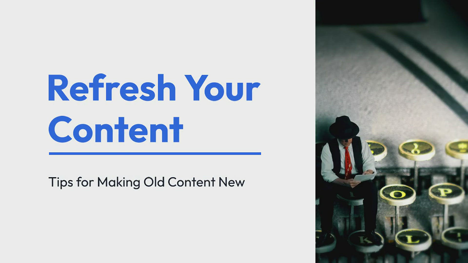 'Video thumbnail for Make Old Content New and Almost Unrecognizable'
