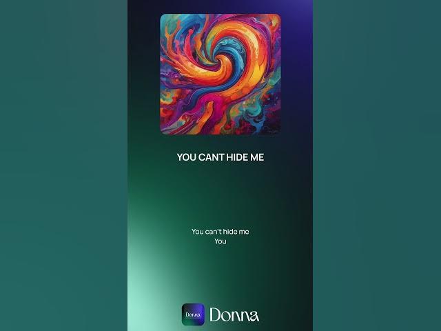 Video thumbnail for YOU CAN’T HIDE ME (Free song)