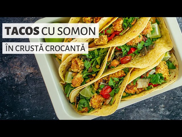 'Video thumbnail for Tacos cu somon în crustă crocantă | Bucate Aromate'
