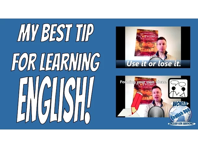 'Video thumbnail for My Best TIP for learning English! "Use It or Lose It"'