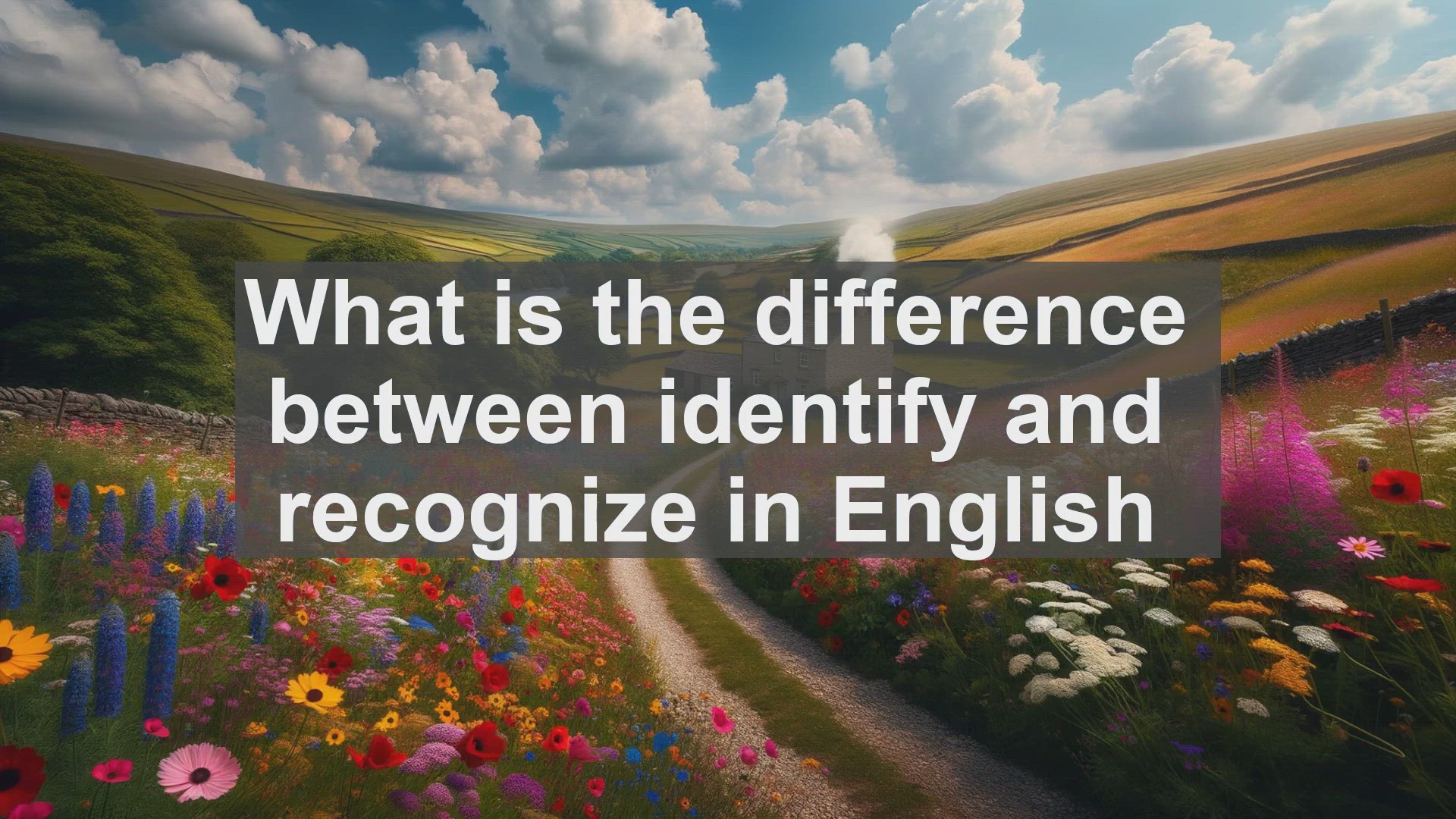 'Video thumbnail for What is the difference between identify and recognize in English?'