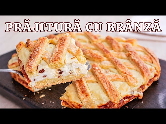 'Video thumbnail for ❤ Cea mai bună PRĂJITURĂ cu BRÂNZĂ de VACI și aluat fraged! 👉 Plăcintă cu brânză dulce și stafide.'