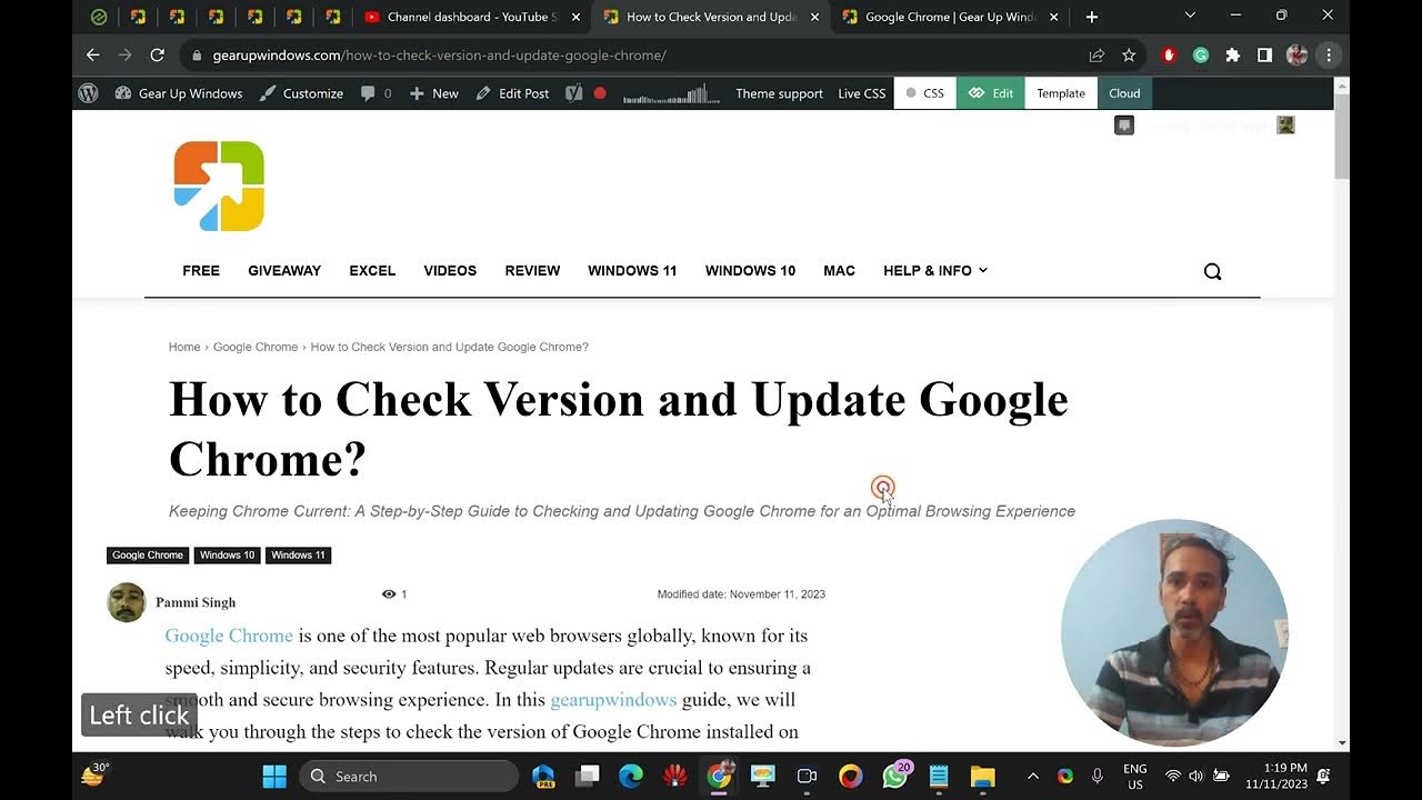 'Video thumbnail for How to Check Version and Update Google Chrome | GearUpWindows'