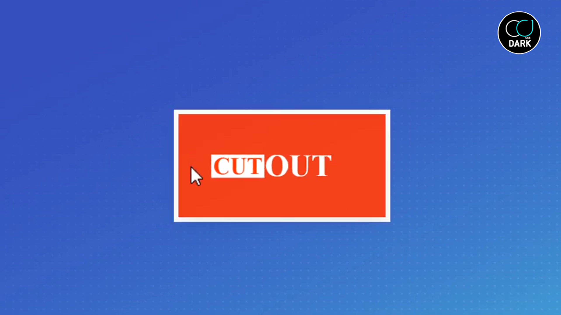 'Video thumbnail for Creative CutOut Card with Html & CSS'