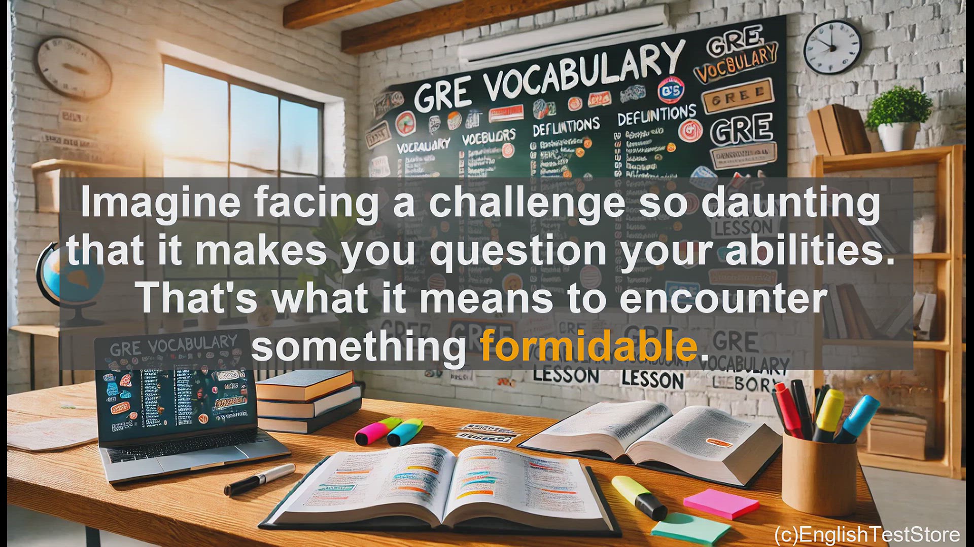 'Video thumbnail for GRE Vocabulary Lesson: Exploring the Powerful Word 'Formidable''
