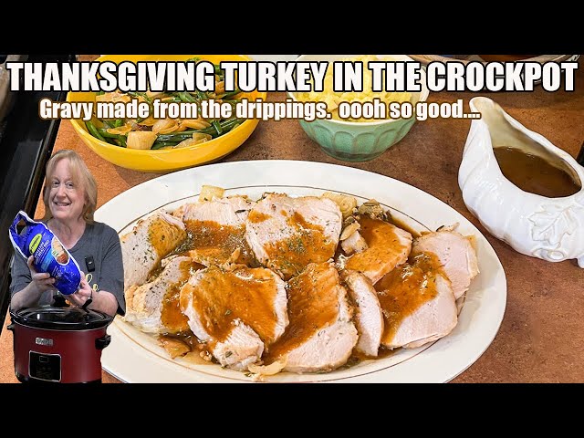 Video thumbnail for Thanksgiving Turkey in the Slow Cooker with a delicious gravy Saving Oven Space