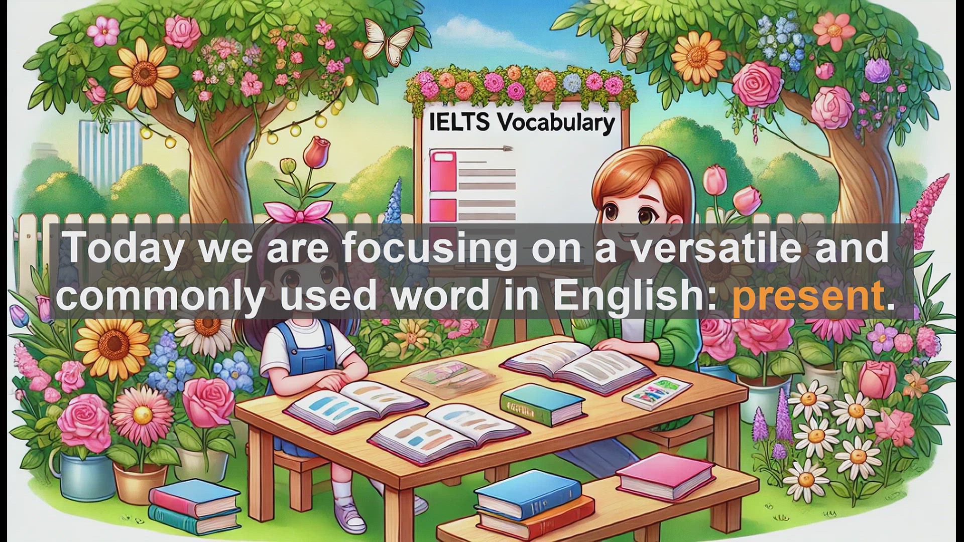 'Video thumbnail for 2500 Must Know IELTS 5.5 Vocabulary - Understanding the Word 'Present' for IELTS Success'