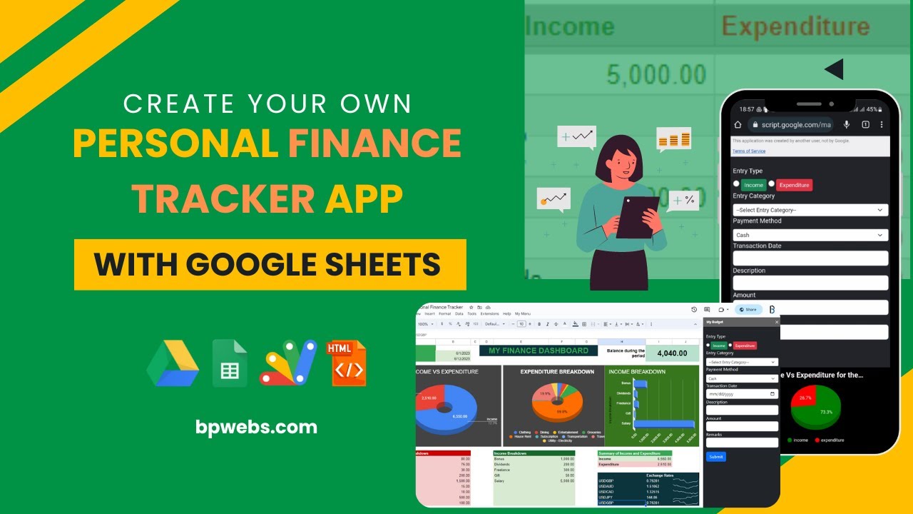 'Video thumbnail for Create Your Own Personal Finance Tracker App with Google Sheets'