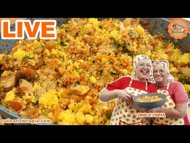 'Video thumbnail for FAROFA DE CUSCUZ COM FRANGO - APRENDA A FAZER CUSCUZ NORDESTINO'