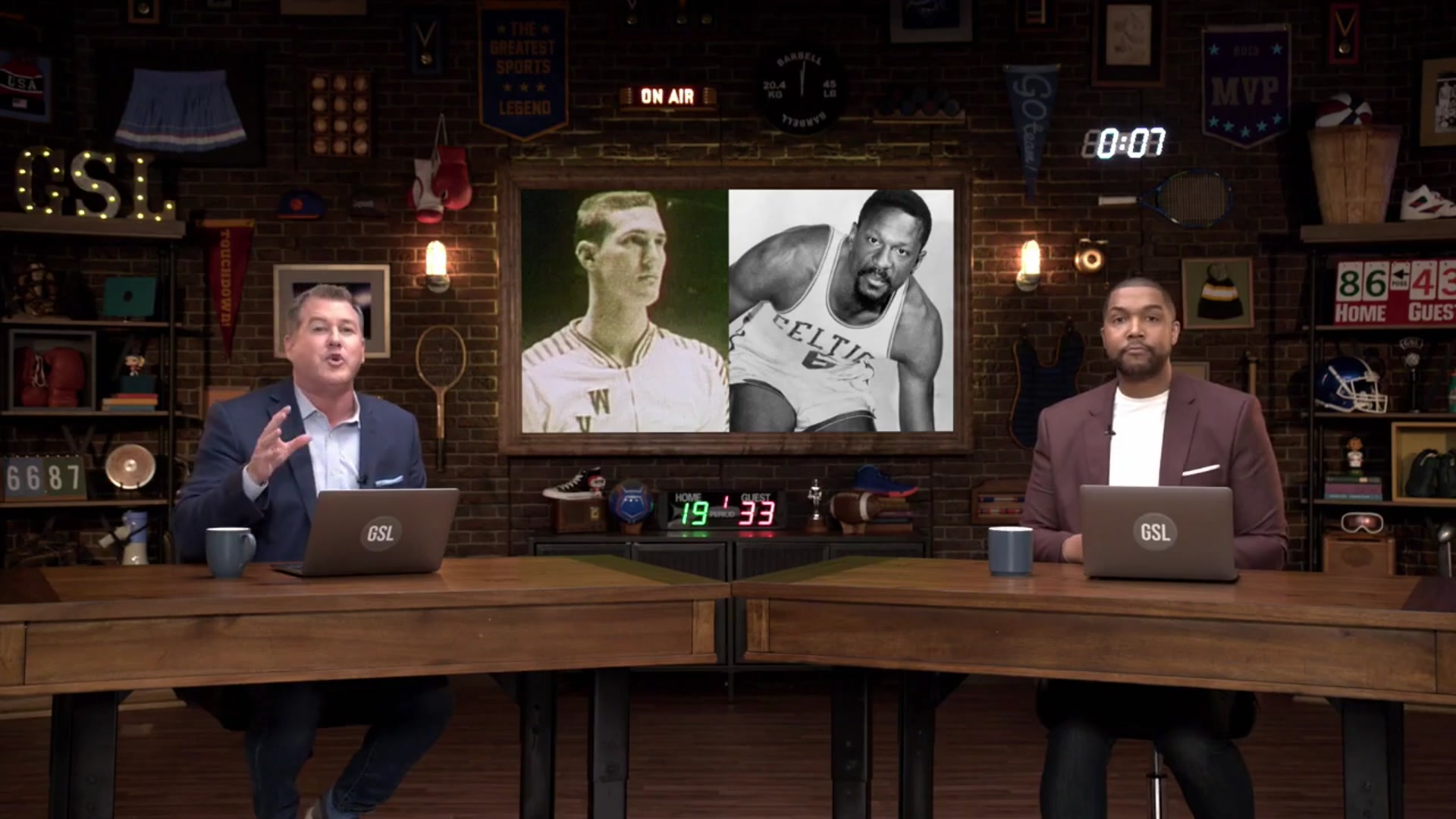 'Video thumbnail for Greatest Sports Legends Then and Now - Features the Careers of Bill Russell and Jerry West'