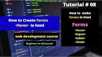 'Video thumbnail for How to use forms in html | how to create form in html | web development course | tutorial no 08'