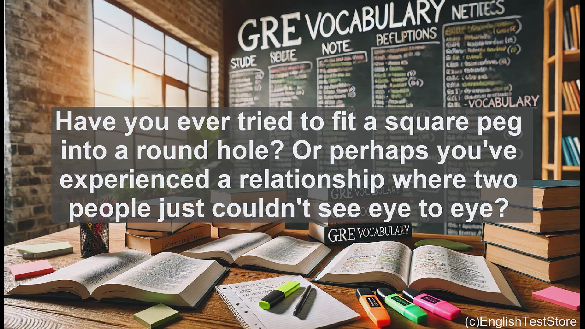 'Video thumbnail for GRE Vocabulary Lesson: Exploring Incompatibility - The Key to GRE Vocabulary Success'
