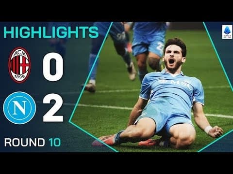 Video thumbnail for Ac milan vs Napoli 0-2 Highlights Kvicha kvaratskhelia Goal 2024