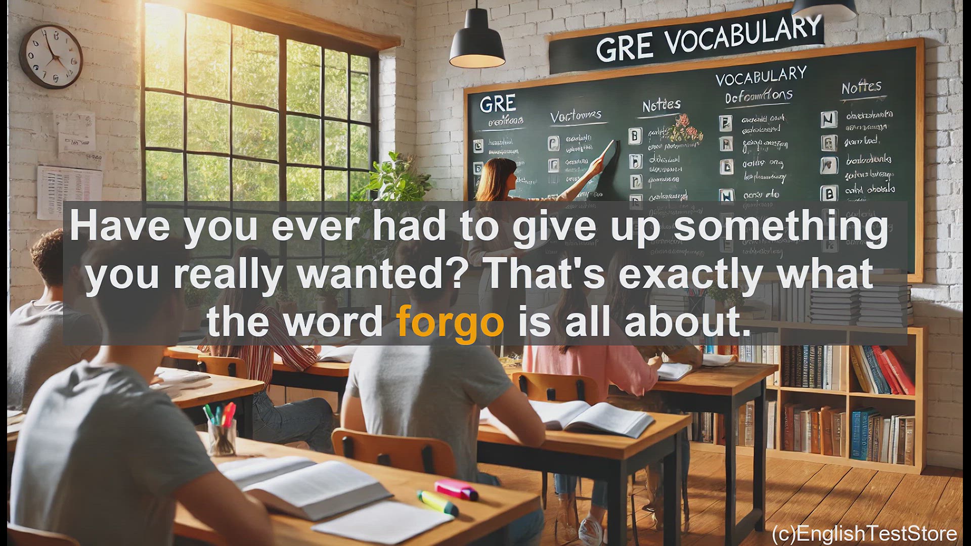 'Video thumbnail for GRE Vocabulary Lesson: Forgo - The Art of Sacrifice and Self-Discipline'
