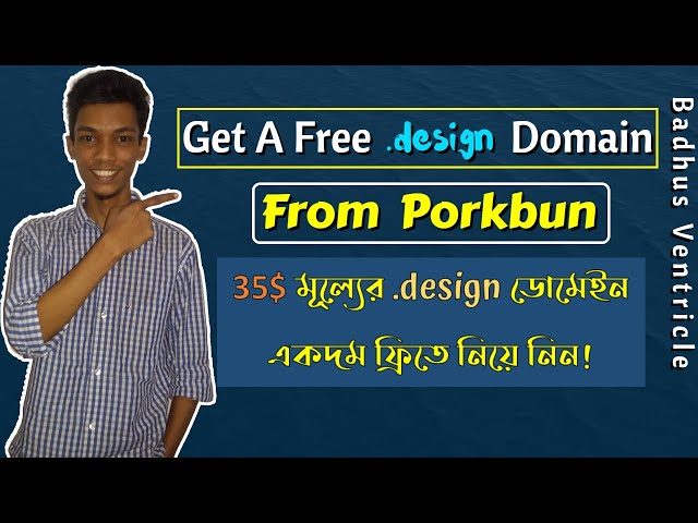 'Video thumbnail for How To Get A Free .design Domain From Porkbun'