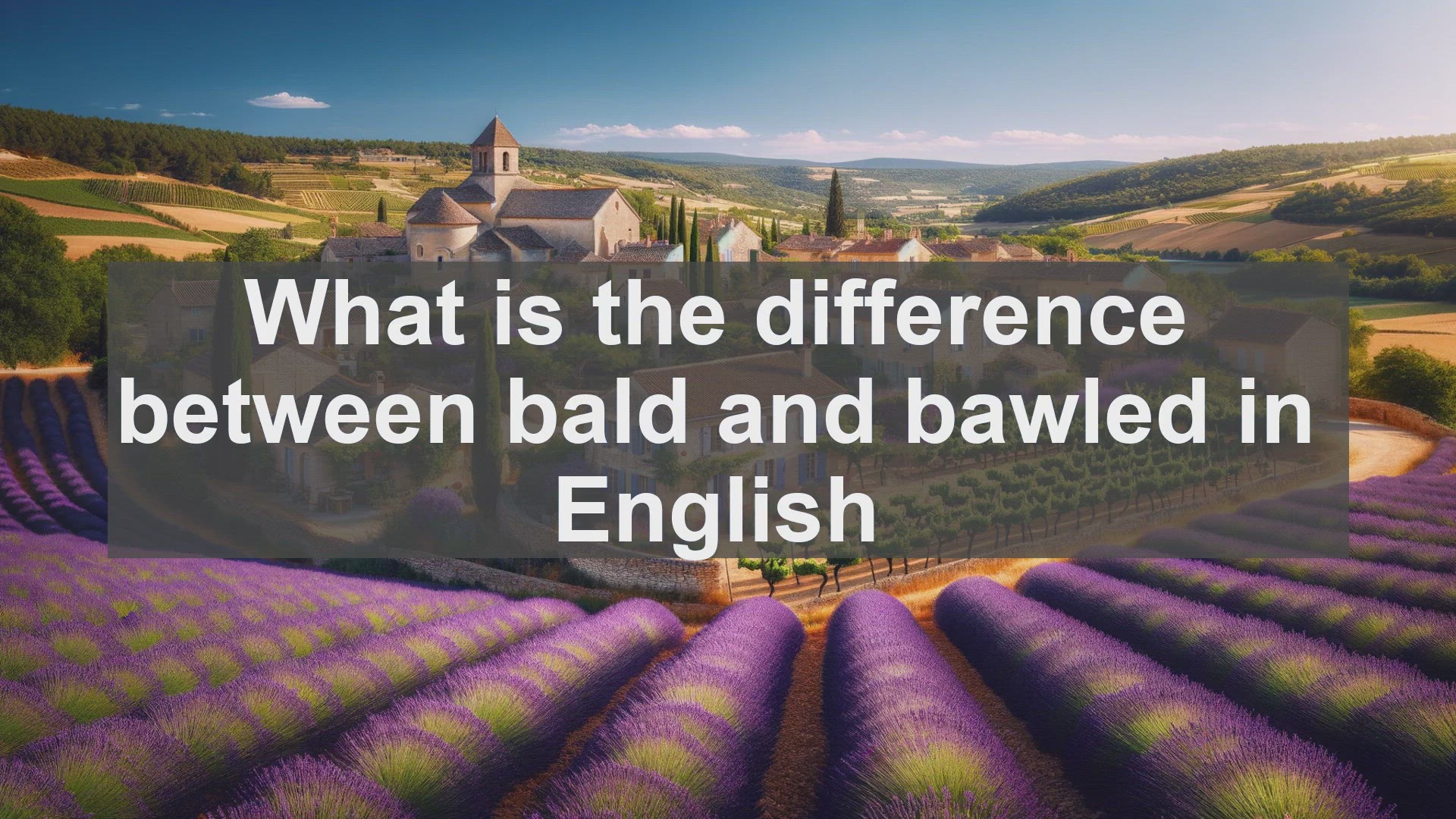 'Video thumbnail for What is the difference between bald and bawled in English?'