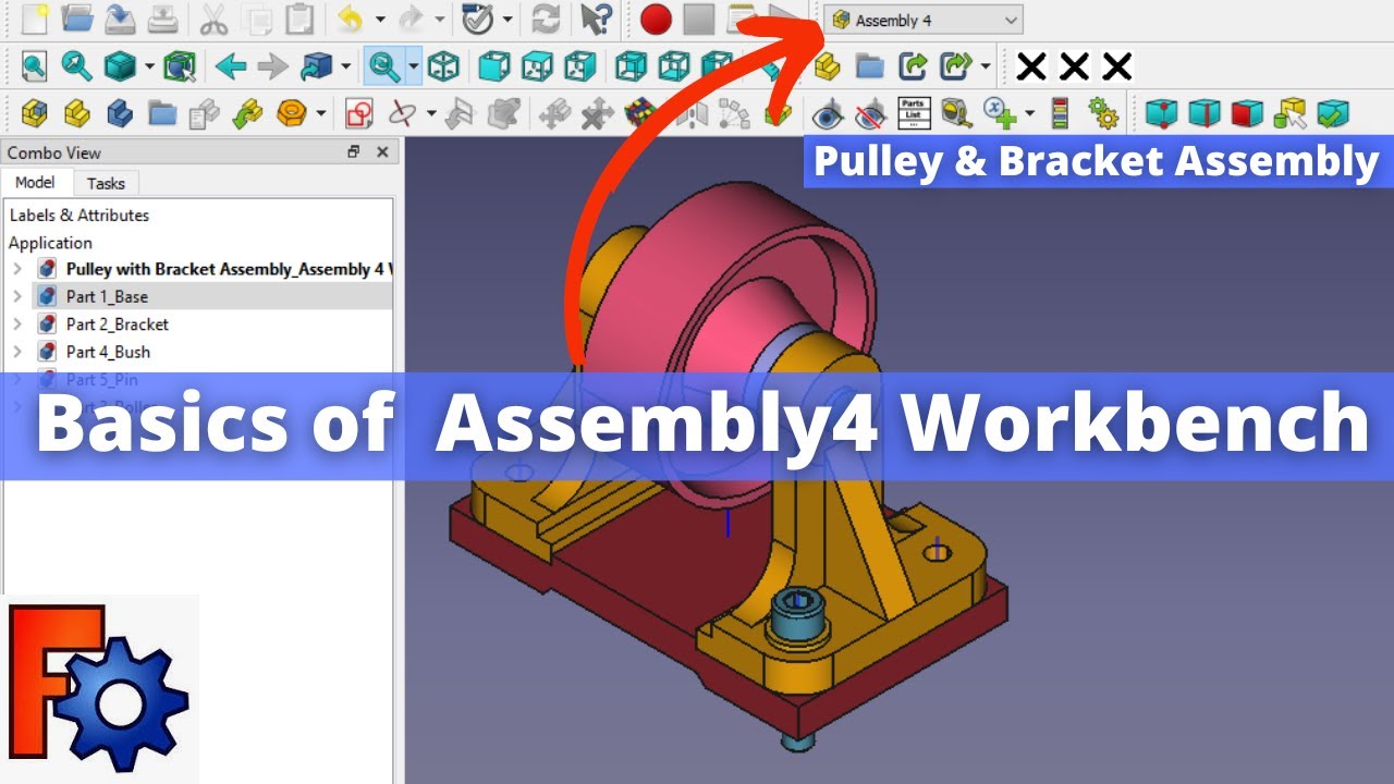 'Video thumbnail for Basics of FreeCAD Assembly4 Workbench | FreeCAD Assembly | FreeCAD Assembly 4 Workbench |'