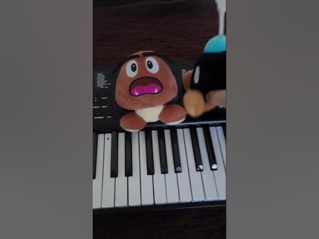Video thumbnail for Goomba plays the piano #plush #mario #funny #piano