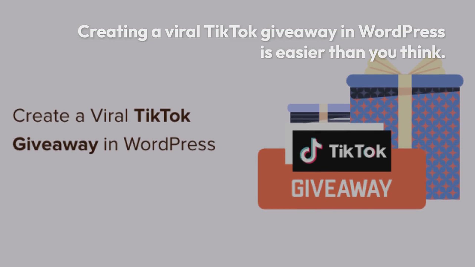 'Video thumbnail for How to Create a Viral TikTok Giveaway in WordPress'