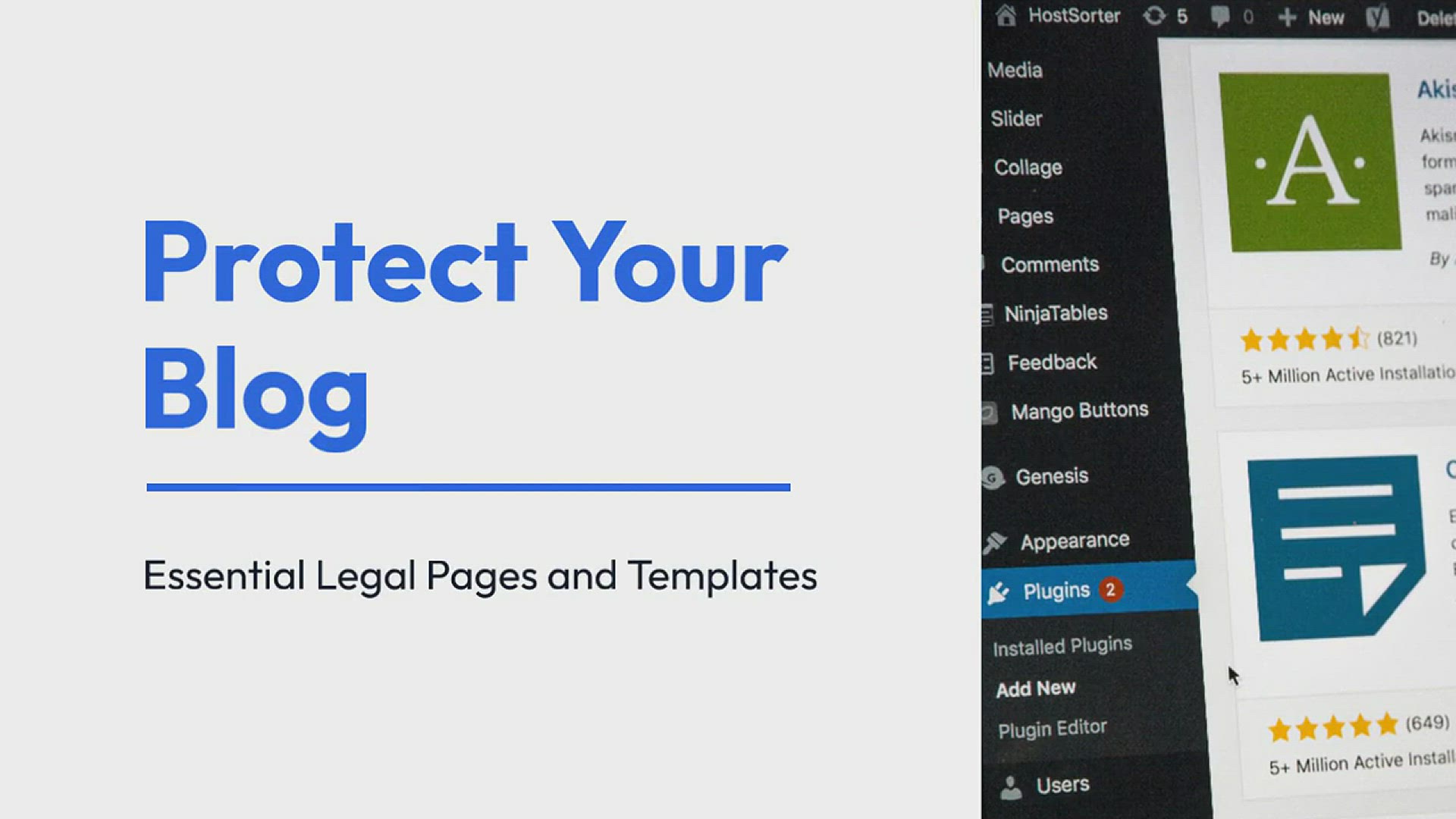 'Video thumbnail for 4 Ways to Get Legal Pages and Templates for Your Blog'