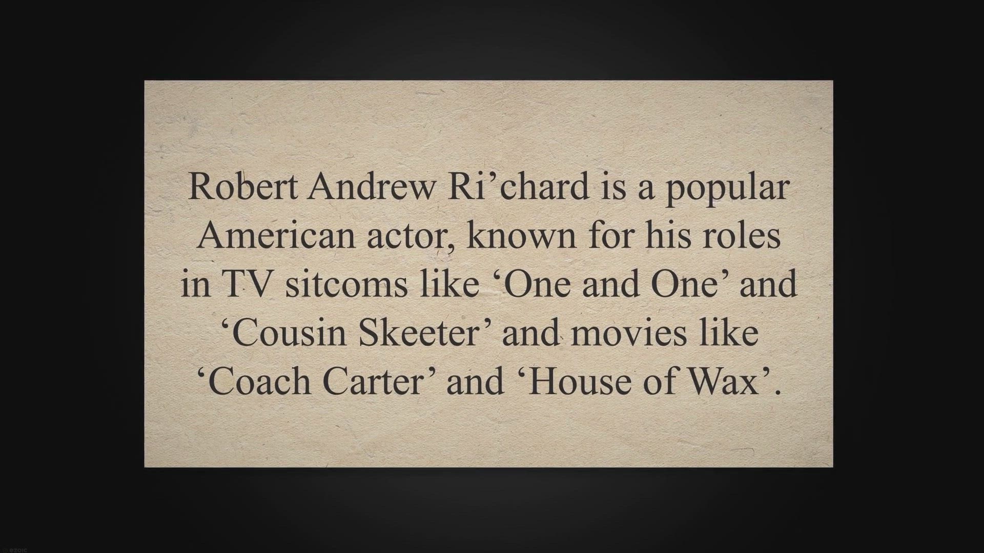 Video thumbnail for Robert Ri’chard’s Net Worth, Age, Family, And Career