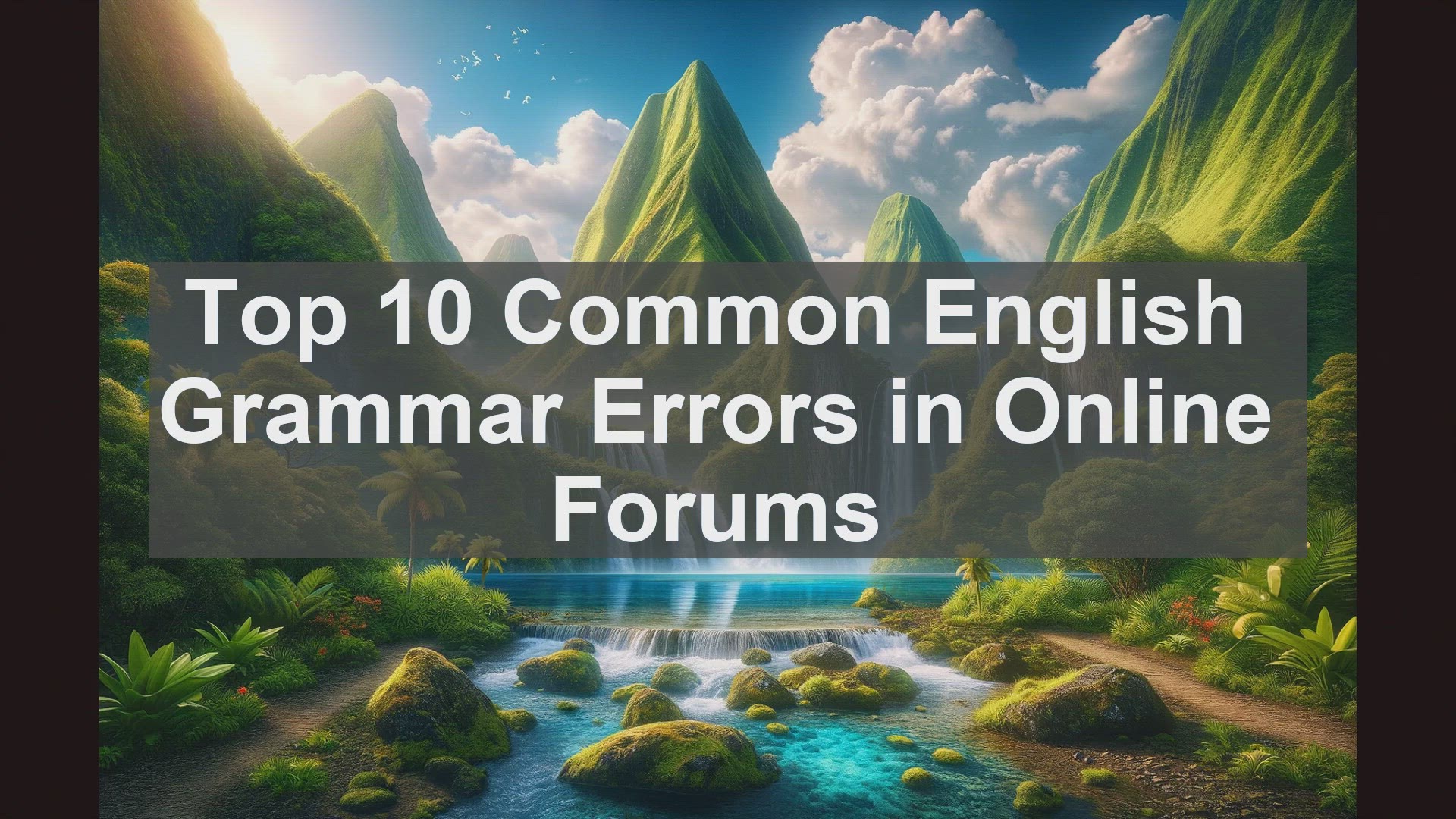 'Video thumbnail for Top 10 Common English Grammar Errors in Online Forums'